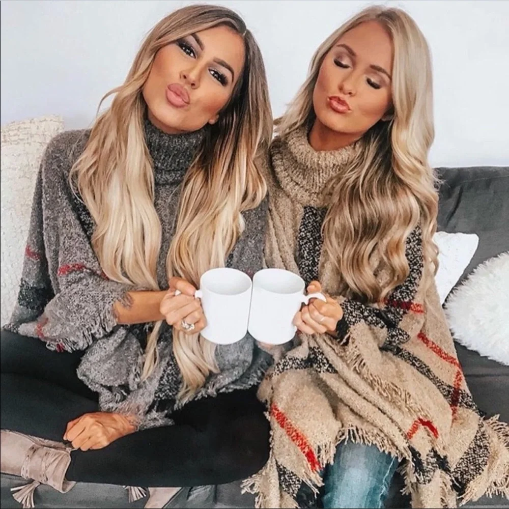 New! ❤️Host Pick❤️Camel turtleneck poncho - Picture 3 of 3